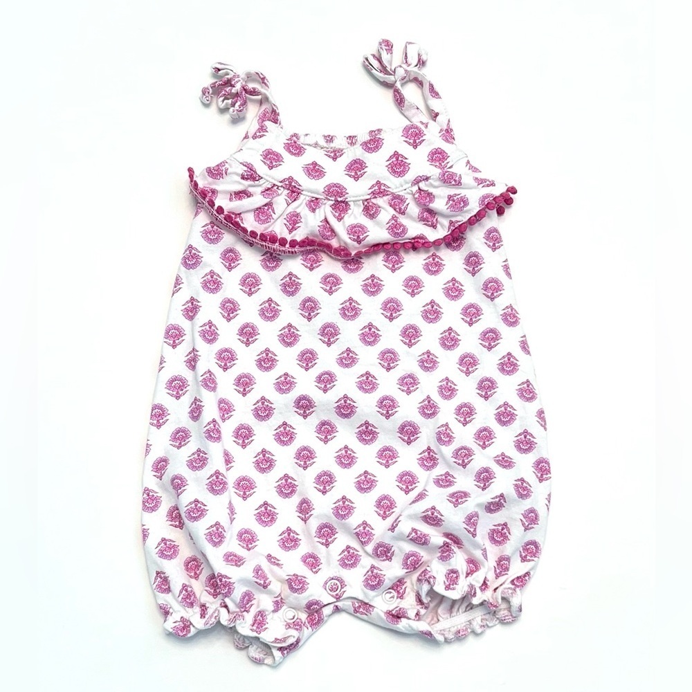 CARTER’S Adorable Pink & Purple Floral Romper BABY 9 Months - LIKE NEW
